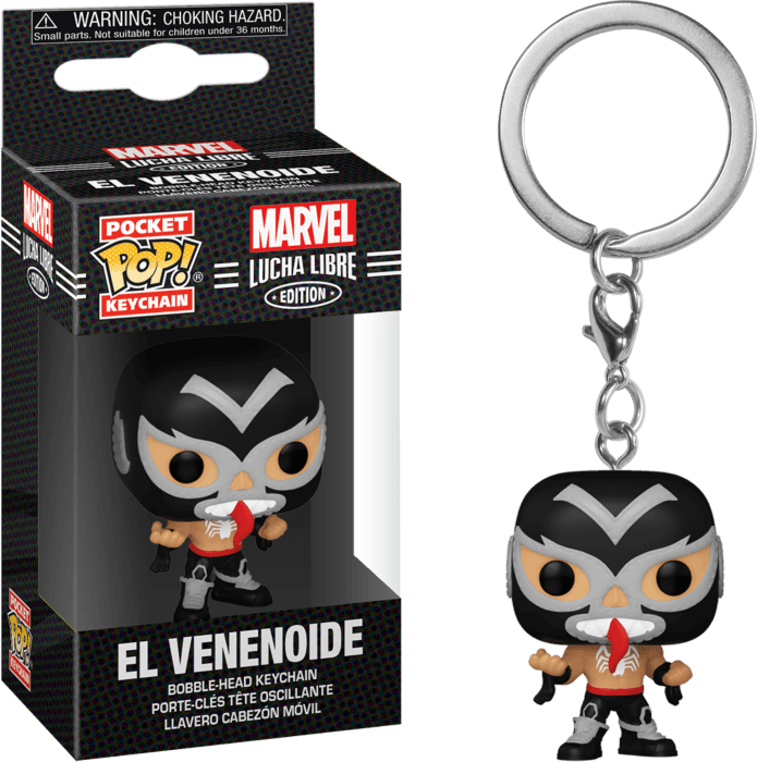 FUN53891 Marvel Lucha Libre - El Venenoide Pocket Pop! Keychain - Funko - Titan Pop Culture