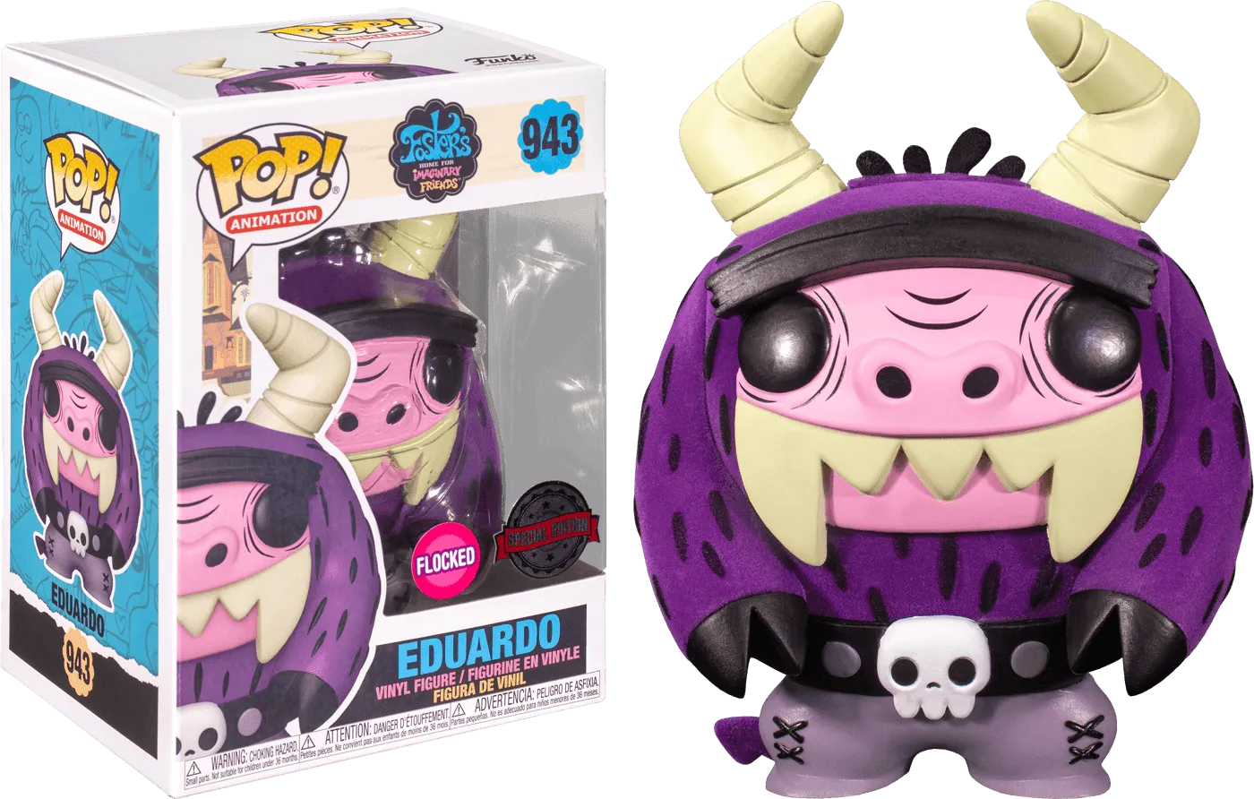 FUN55083 Foster's Home for Imaginary Friends - Eduardo Flocked US Exclusive Pop! Vinyl [RS] - Funko - Titan Pop Culture