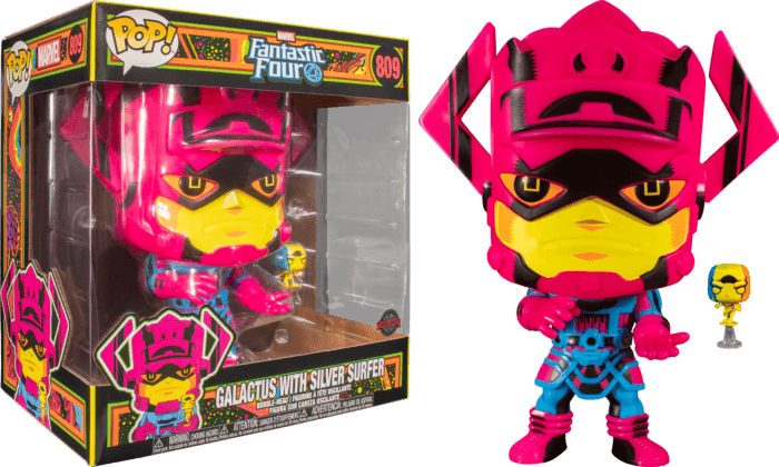 FUN55165 Fantastic Four - Galactus with Silver Surfer Black Light (with chase) US Exclusive 10" Pop! Vinyl - Funko - Titan Pop Culture