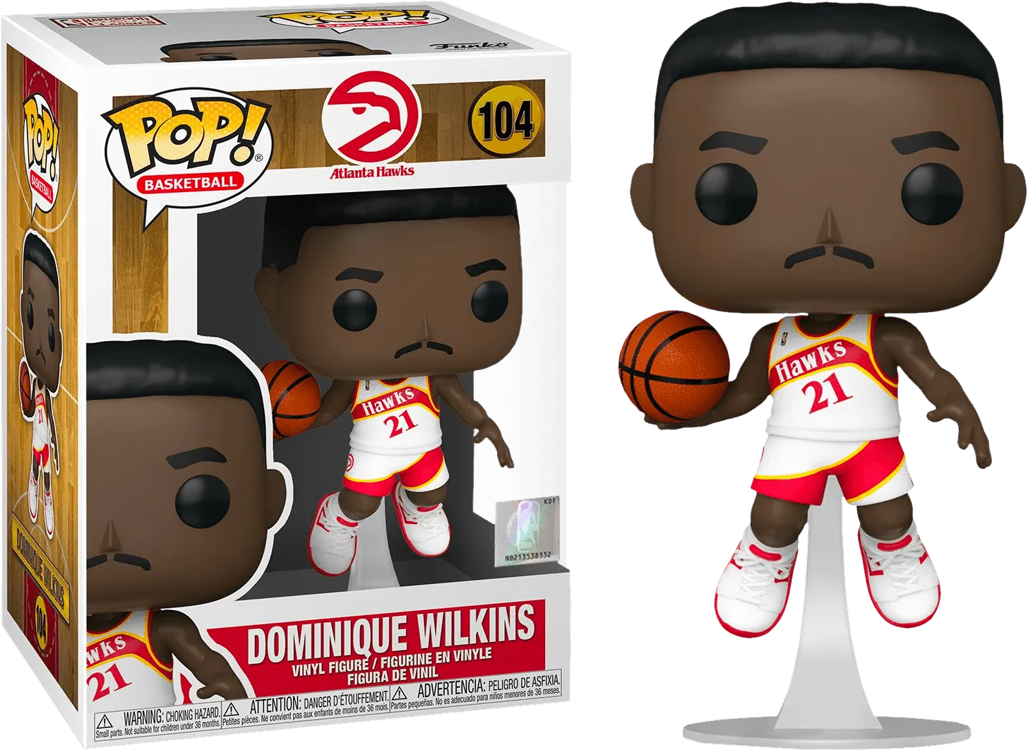 FUN55217 NBA: Legends - Dominique Wilkins Hawks Home Pop! Vinyl - Funko - Titan Pop Culture