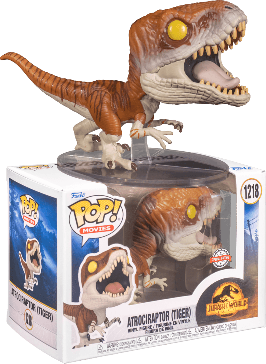 FUN55292 Jurassic World 3: Dominion - Atrociraptor (Tiger) Pop! Vinyl - Funko - Titan Pop Culture
