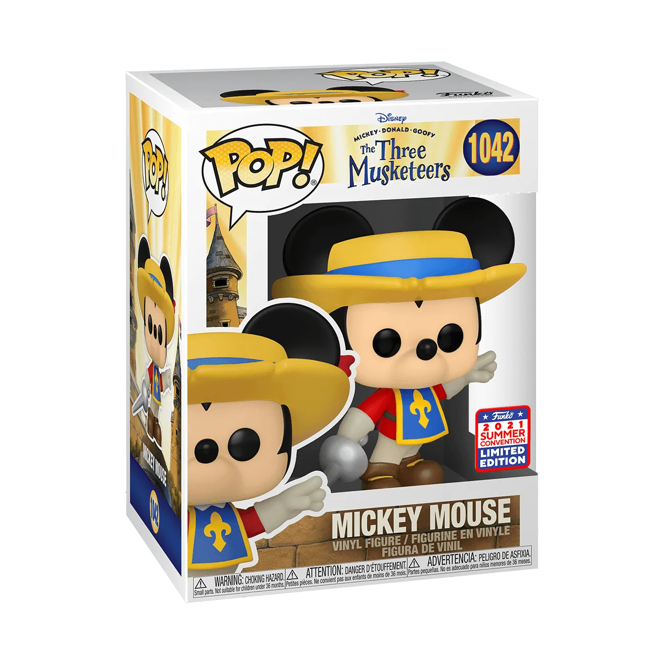 FUN55536 Disney's The Three Musketeers - Mickey Mouse SDCC 2021 US Exclusive Pop! Vinyl [RS] - Funko - Titan Pop Culture