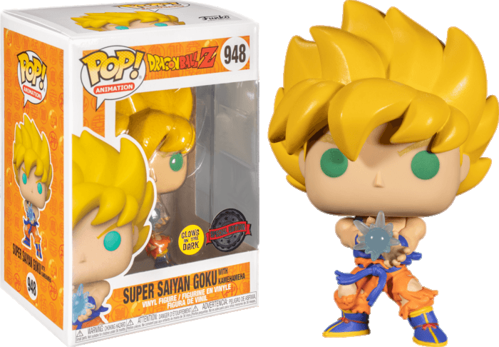 FUN55632 Dragon Ball Z - Super Saiyan Goku with Kamehameha Wave Glow US Exclusive Pop! Vinyl [RS] - Funko - Titan Pop Culture