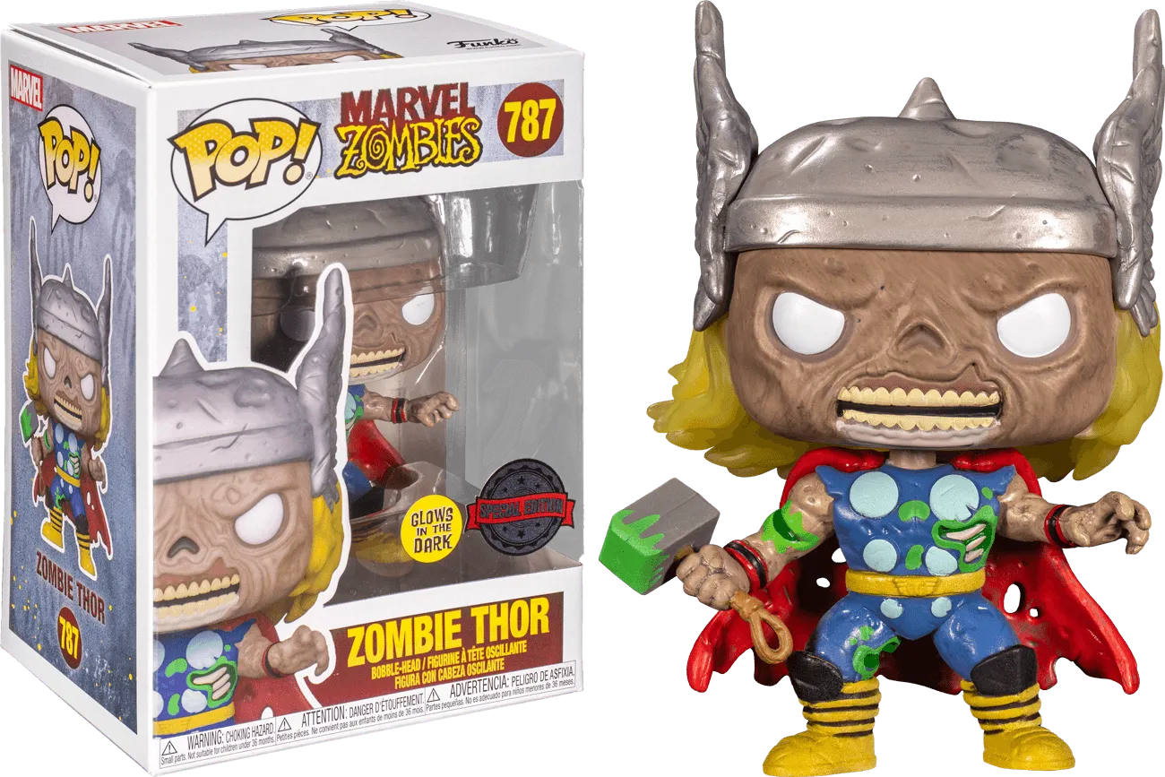 FUN55646 Marvel Zombies - Thor Glow US Exclusive Pop! Vinyl [RS] - Funko - Titan Pop Culture
