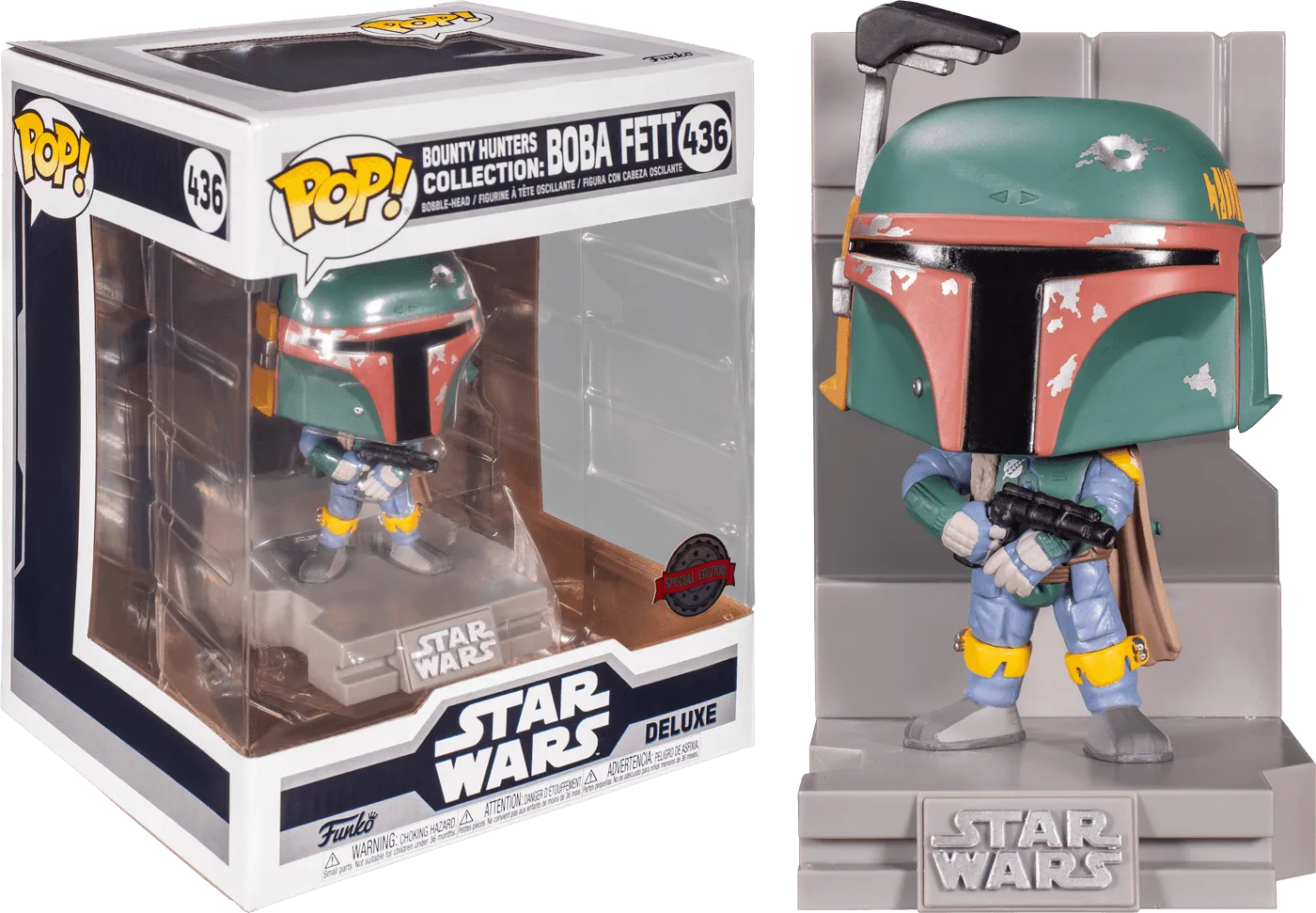 FUN55827 Star Wars - Boba Fett Metallic US Exclusive Pop! Deluxe Diorama [RS] - Funko - Titan Pop Culture