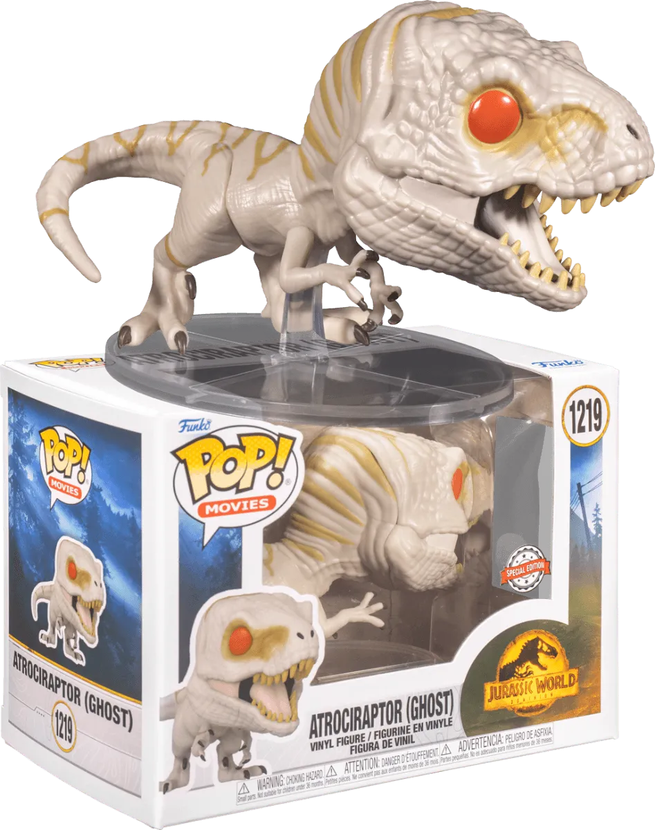 FUN55843 Jurassic World 3: Dominion - Atrociraptor (Ghost) (Alternative Pose) US Exclusive Pop! Vinyl [RS] - Funko - Titan Pop Culture