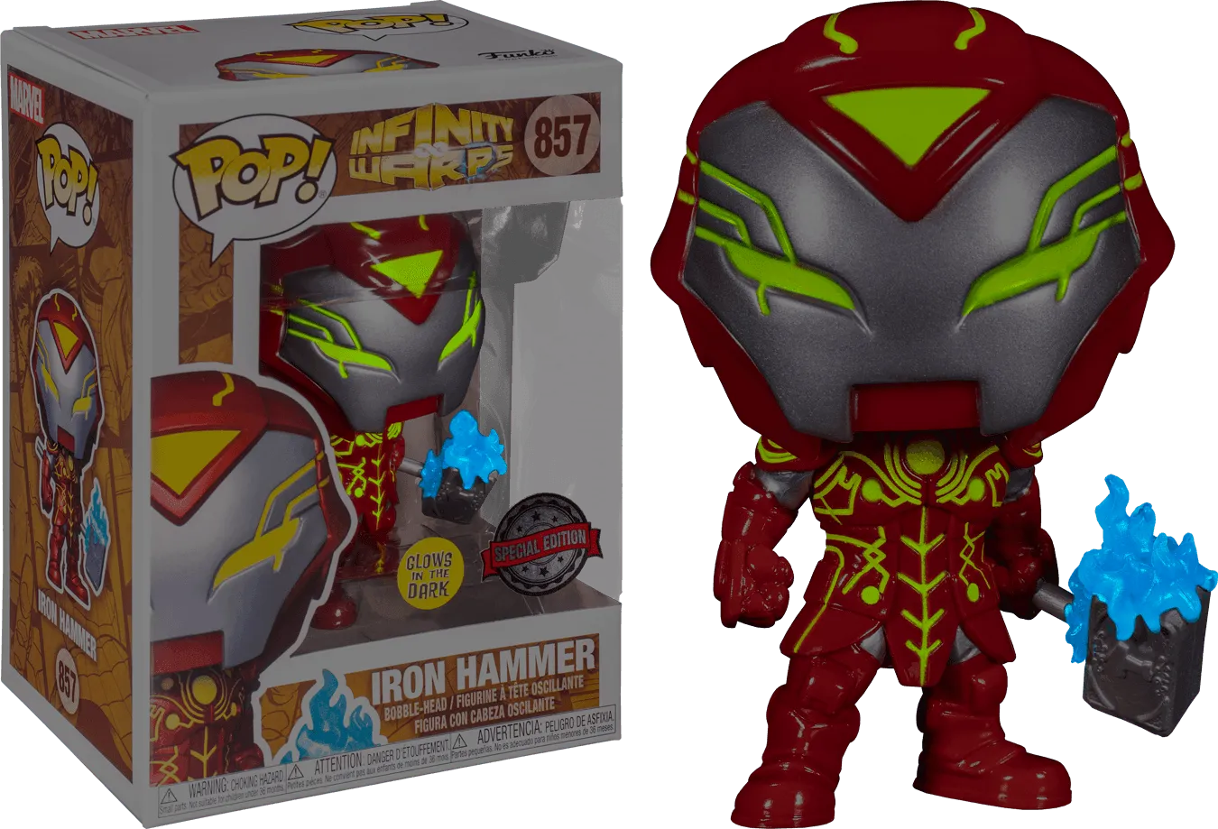 FUN56339 Infinity Warps - Iron Hammer Glow US Exclusive Pop! Vinyl [RS] - Funko - Titan Pop Culture