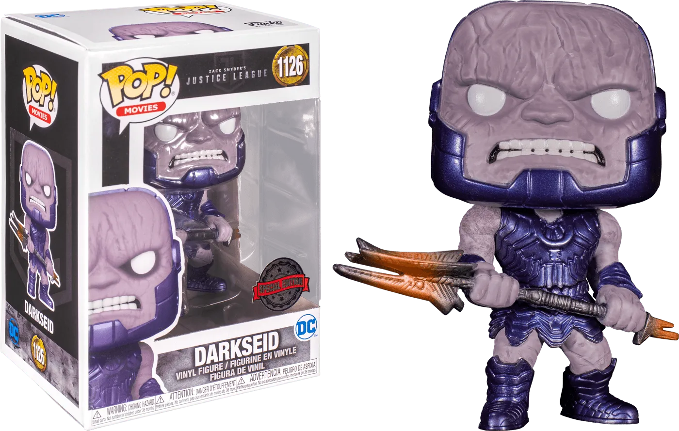 FUN57278 Justice League: Snyder Cut - Darkseid Armoured Metallic US Exclusive Pop! Vinyl [RS] - Funko - Titan Pop Culture