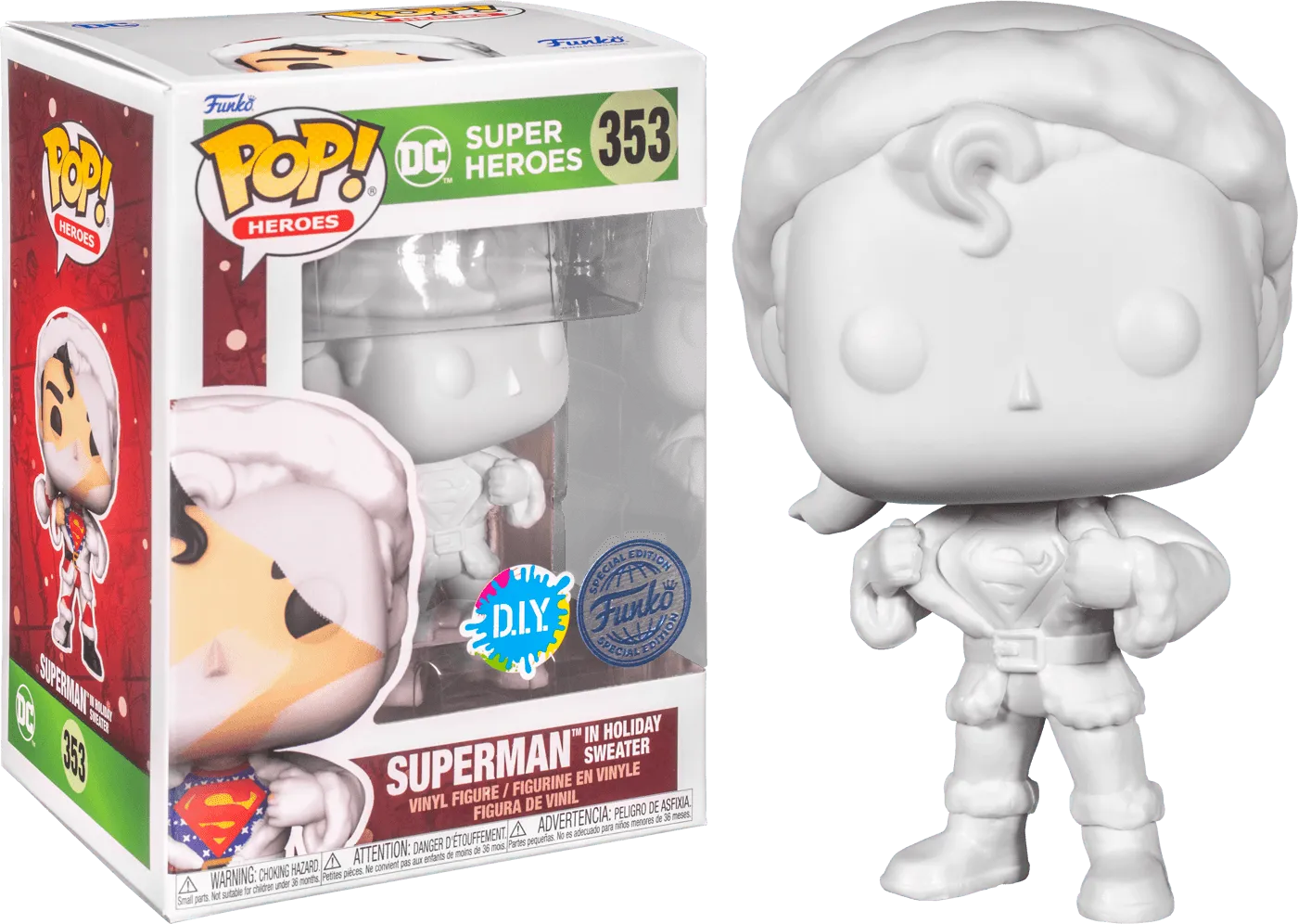 FUN57956 DC Comics - Superman Holiday DIY US Exclusive Pop! Vinyl [RS] - Funko - Titan Pop Culture