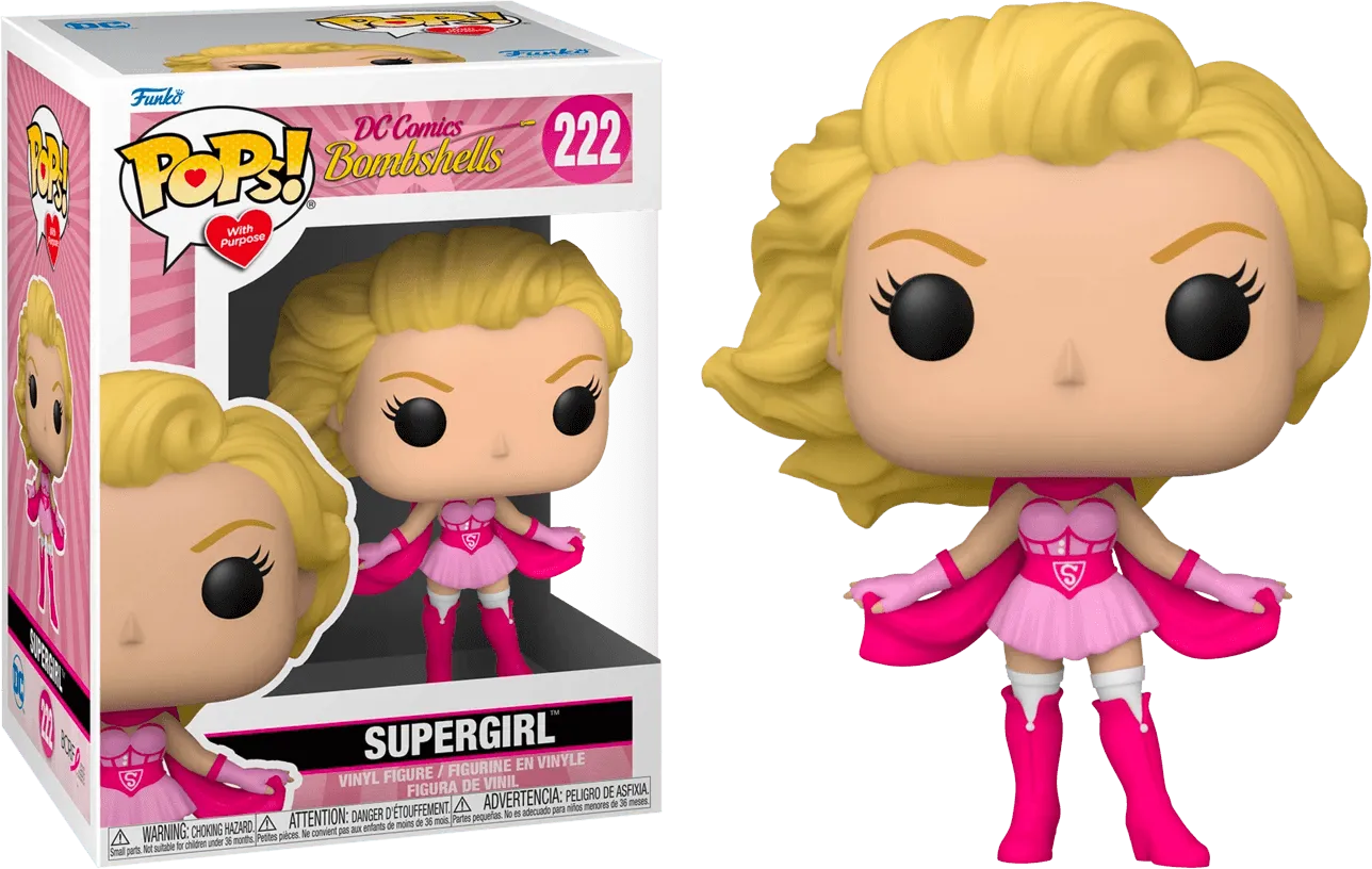 FUN58502 DC Bombshells - Supergirl Breast Cancer Awareness Pop! Vinyl - Funko - Titan Pop Culture