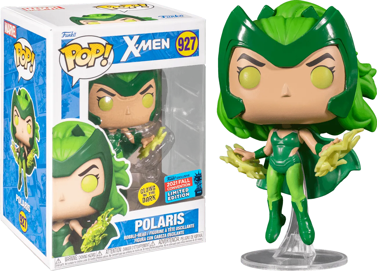 FUN58596 X-Men - Polaris Glow NYCC 2021 US Exclusive Pop! Vinyl [RS] - Funko - Titan Pop Culture