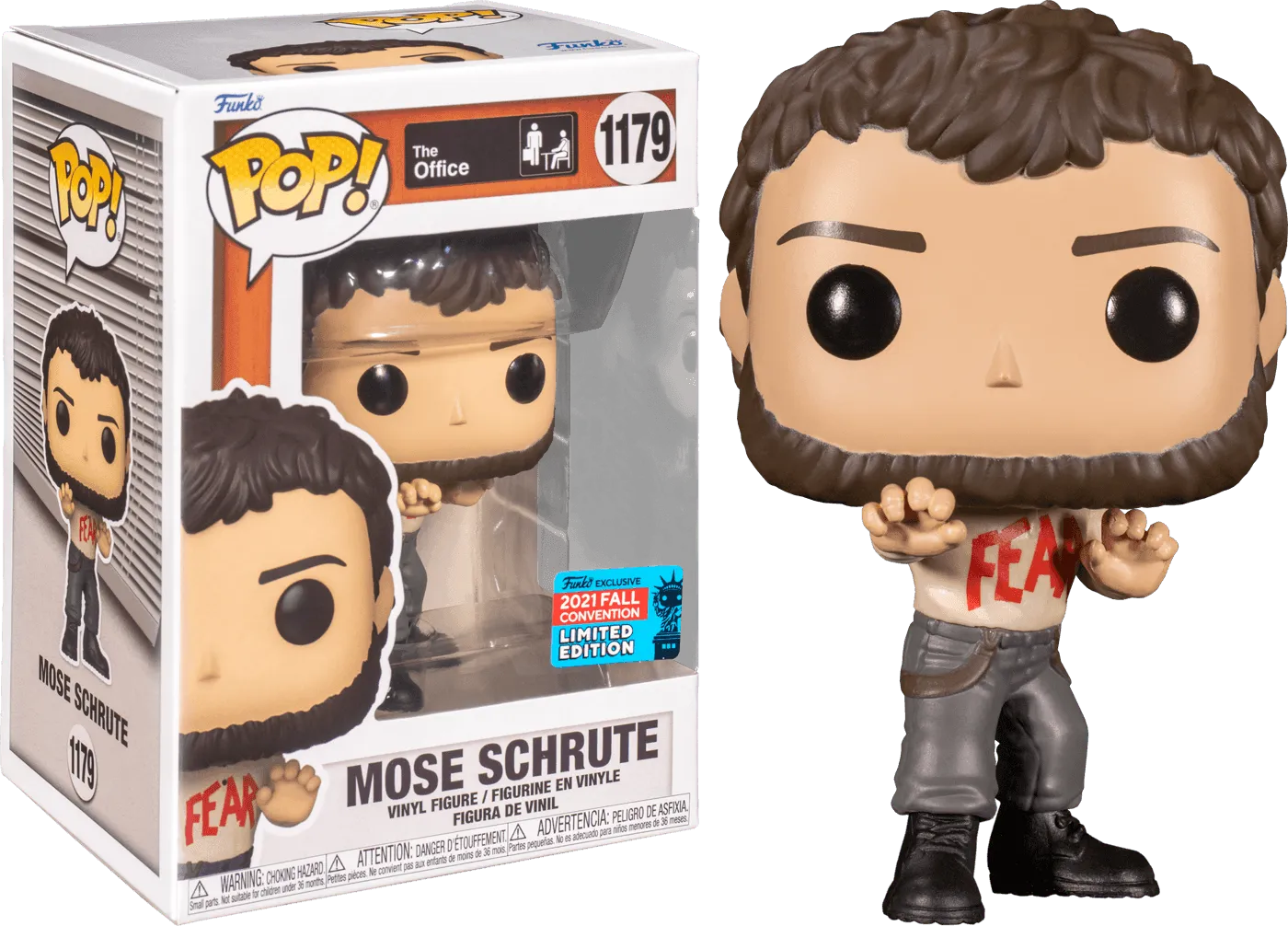 FUN58627 The Office - Mose Schrute FEAR NYCC 2021 US Exclusive Pop! Vinyl [RS] - Funko - Titan Pop Culture