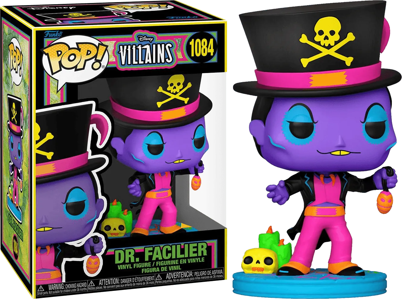 FUN60394 Disney Villains - Doctor Facilier Black Light US Exclusive Pop! Vinyl [RS] - Funko - Titan Pop Culture