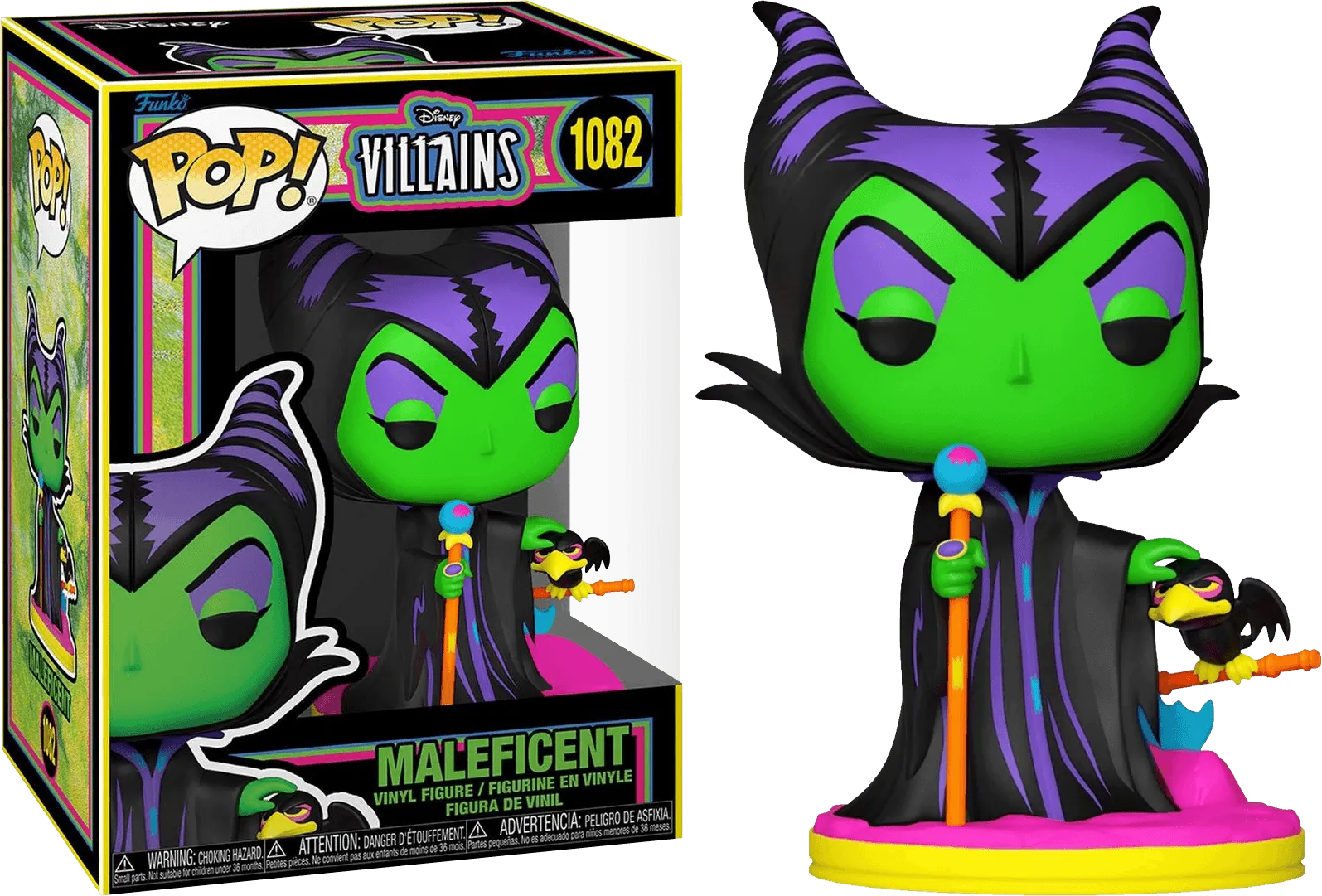 FUN60396 Disney Villains - Maleficent Black Light US Exclusive Pop! Vinyl [RS] - Funko - Titan Pop Culture