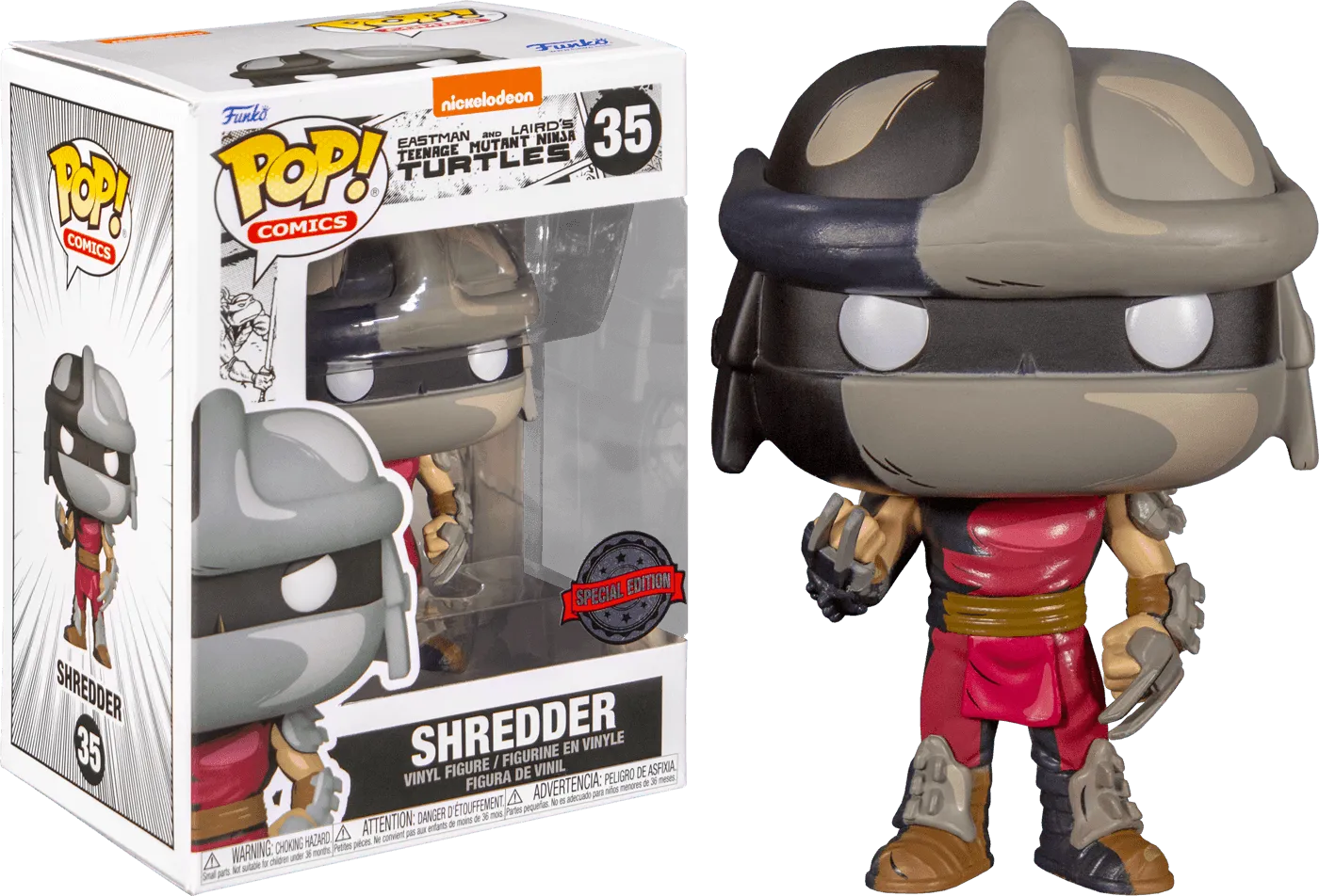 FUN60651 Teenage Mutant Ninja Turtles (Comic) - Shredder (with chase) US Exclusive Pop! Vinyl - Funko - Titan Pop Culture