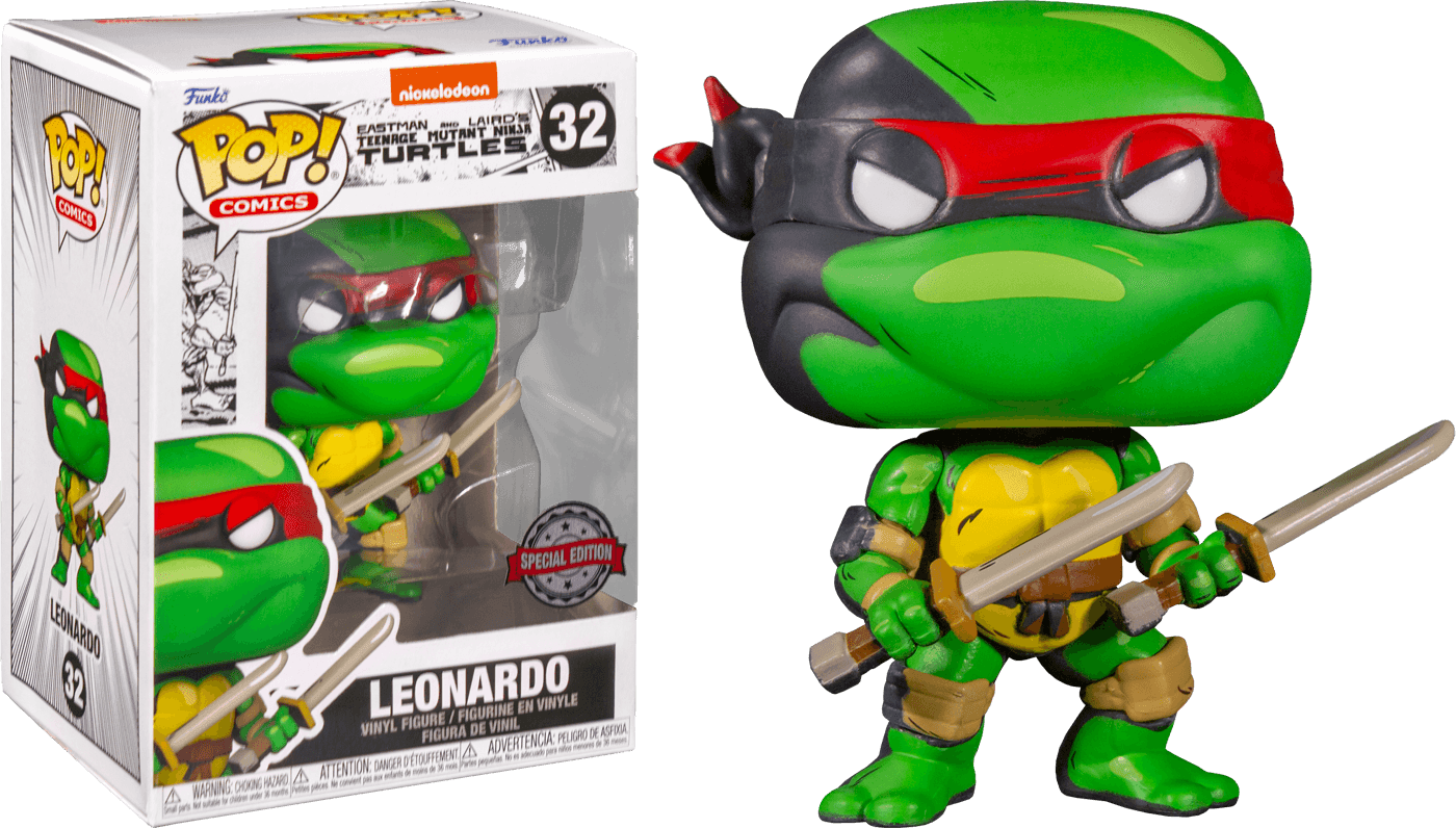 FUN60652 Teenage Mutant Ninja Turtles (Comic) - Leonardo (with chase) US Exclusive Pop! Vinyl - Funko - Titan Pop Culture
