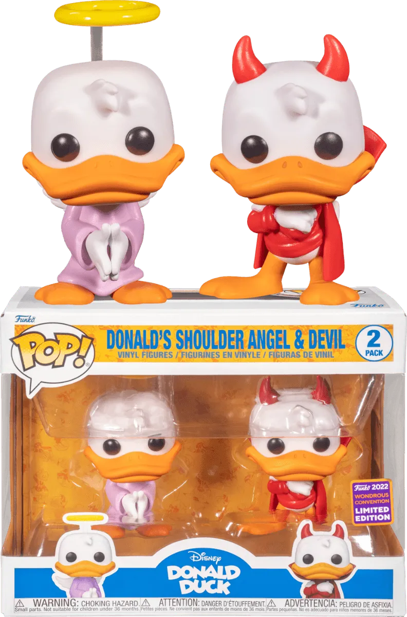 FUN60806 Donald Duck - Angel & Devil WonderCon Exclusive Pop! Vinyl 2-Pack [RS] - Funko - Titan Pop Culture