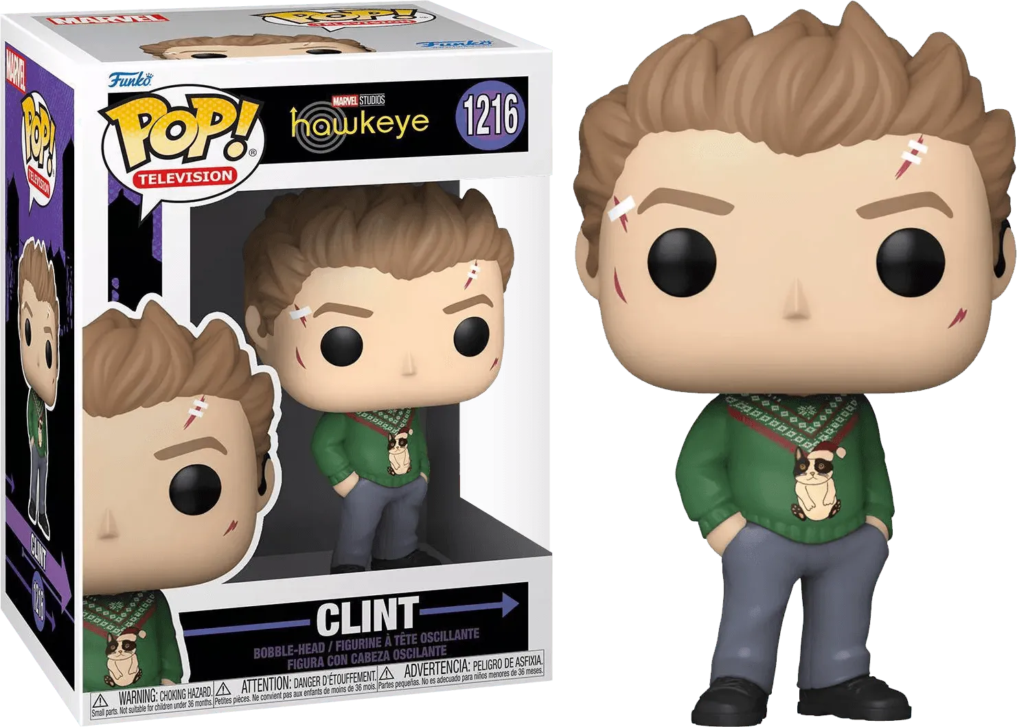 FUN61128 Hawkeye - Clint Christmas Sweater US Exclusive Pop! Vinyl [RS] - Funko - Titan Pop Culture