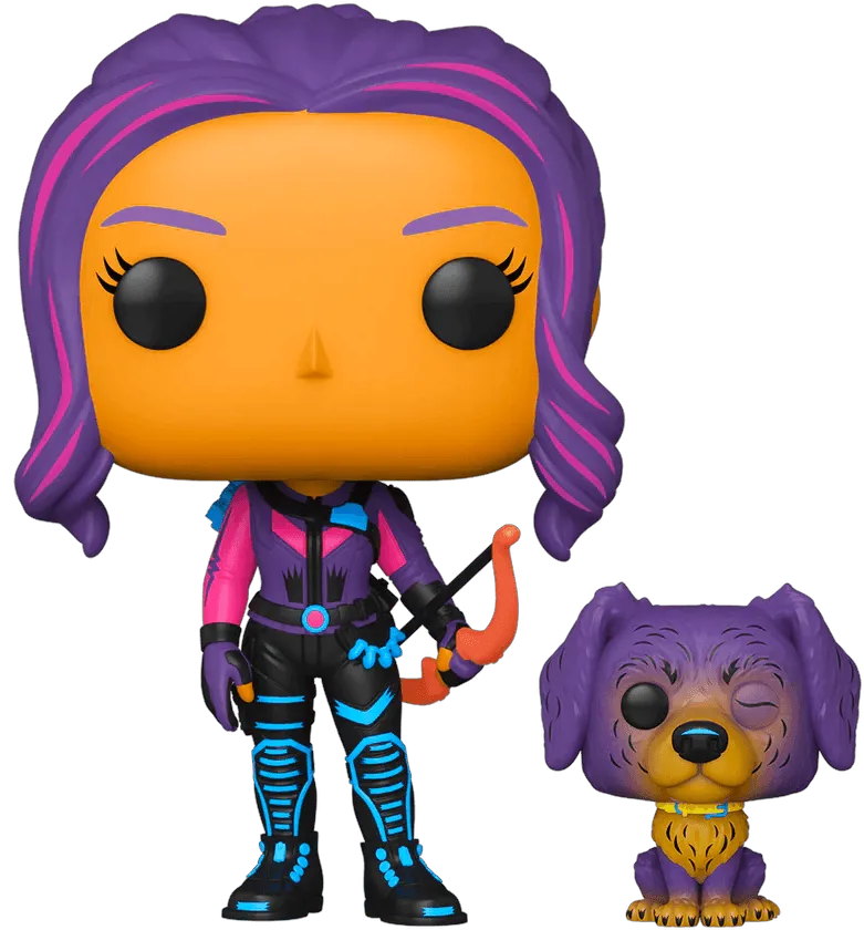 FUN62745 Hawkeye - Kate Bishop & Lucky Black Light US Exclusive Pop! Vinyl [RS] - Funko - Titan Pop Culture