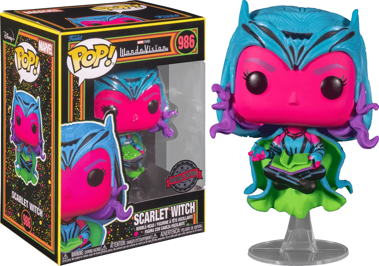 FUN62746 WandaVision - Scarlet Witch Black Light US Exclusive Pop! Vinyl [RS] - Funko - Titan Pop Culture