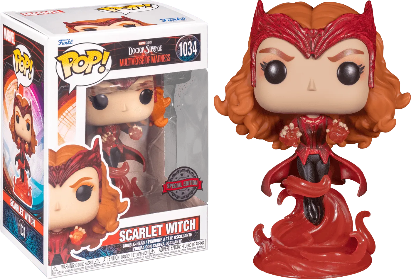 FUN62816 Doctor Strange 2: Multiverse of Madness - Scarlet Witch US Exclusive Pop! Vinyl [RS] - Funko - Titan Pop Culture