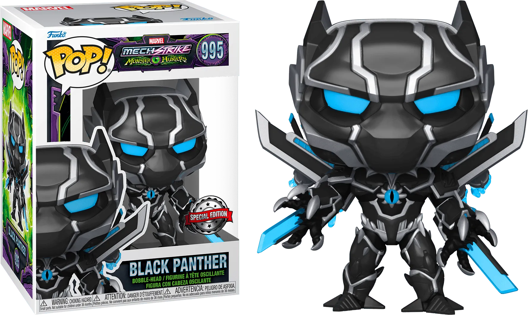 FUN63148 Marvel Mech Strike Monster Hunters - Black Panther US exclusive Pop! Vinyl [RS] - Funko - Titan Pop Culture