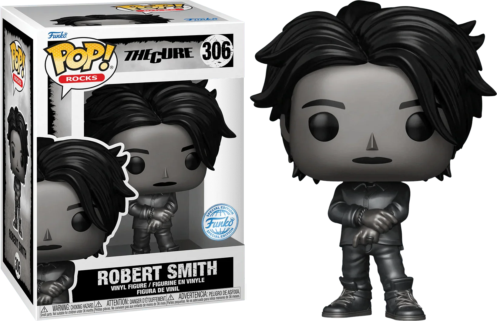 FUN63164 The Cure - Robert Smith Black Metallic US Exclusive Pop! Vinyl [RS] - Funko - Titan Pop Culture