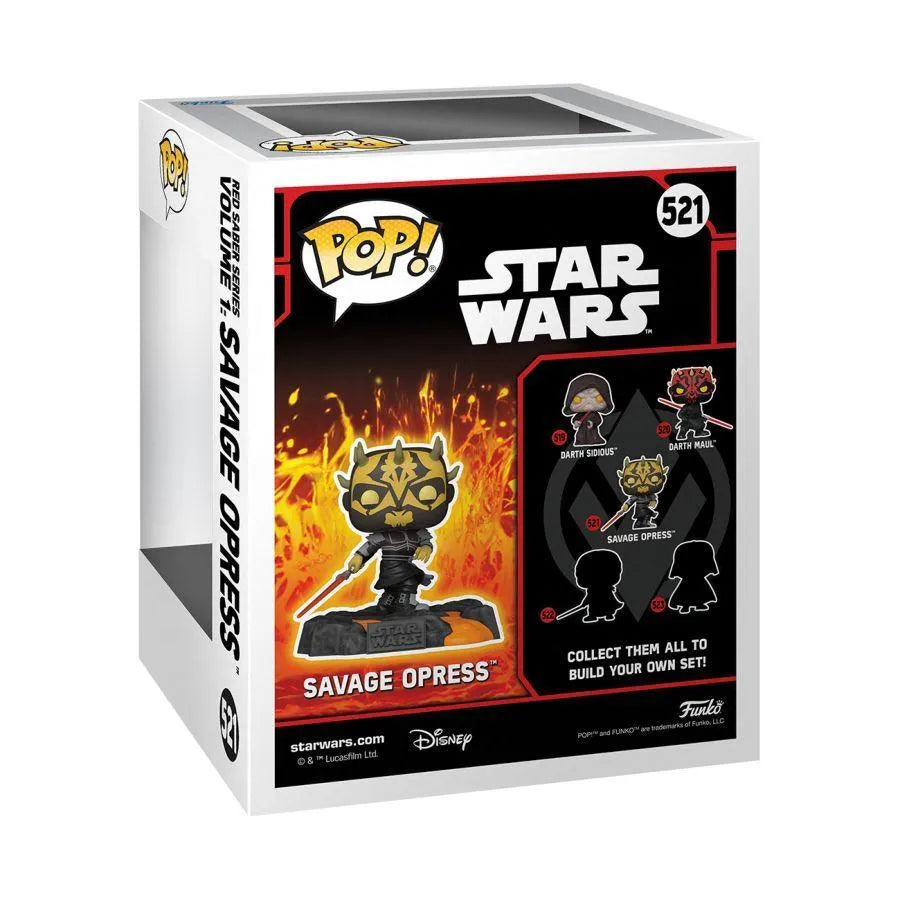 FUN63295 Star Wars - Red Saber Series: Savage Opress Glow US Exclusive Pop! Deluxe [RS] - Funko - Titan Pop Culture