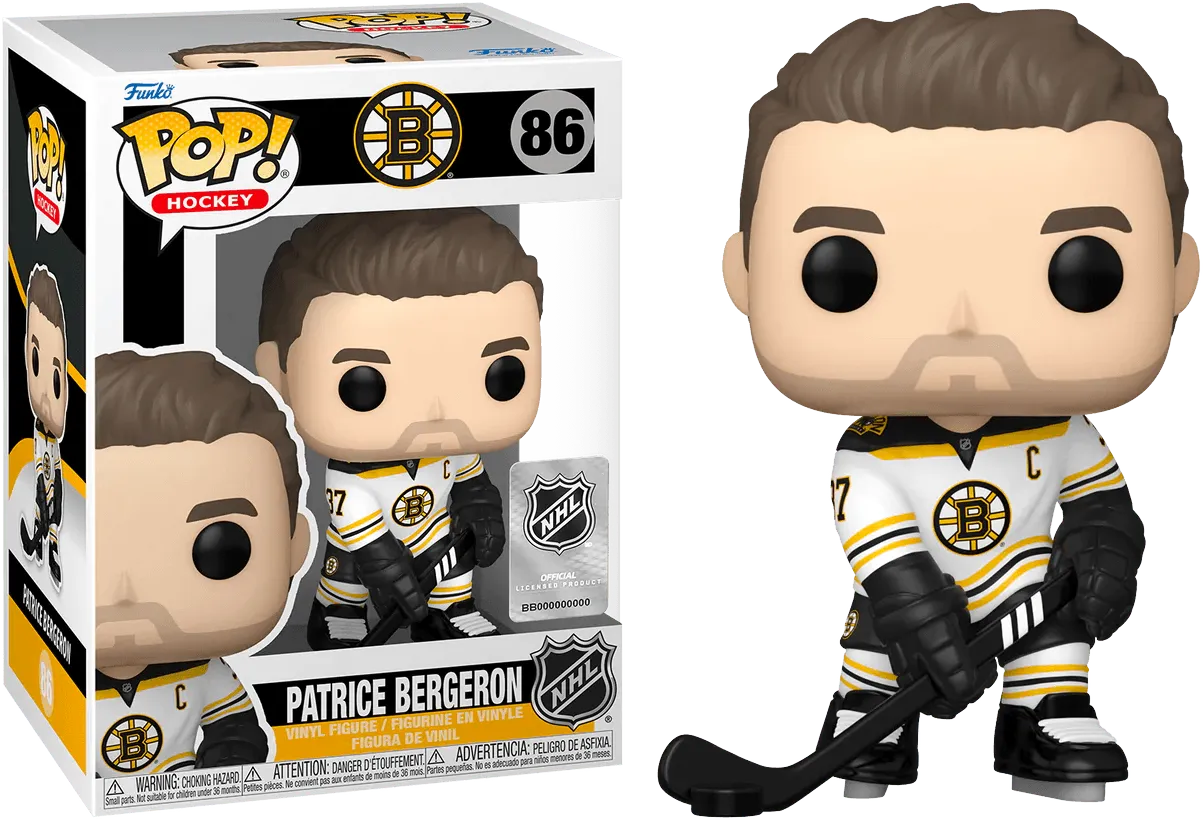 FUN64017 NHL: Bruins - Patrice Bergeron (Road Jersey) Pop! Vinyl - Funko - Titan Pop Culture