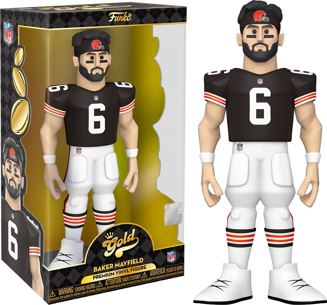 FUN64544 NFL: Browns - Baker Mayfield 12" Vinyl Gold - Funko - Titan Pop Culture