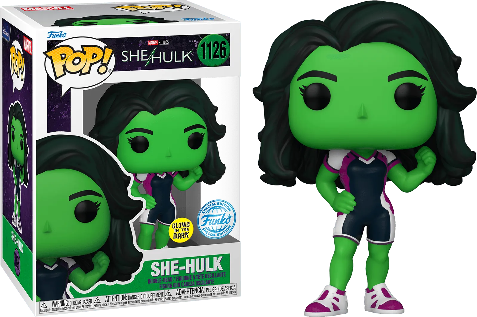 FUN65101 She-Hulk (TV) - She-Hulk Glow US Exclusive Pop! Vinyl [RS] - Funko - Titan Pop Culture