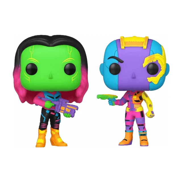 FUN66333 Marvel Comics - Gamora & Nebula Black Light US Exclusive Pop! 2-Pack [RS] - Funko - Titan Pop Culture