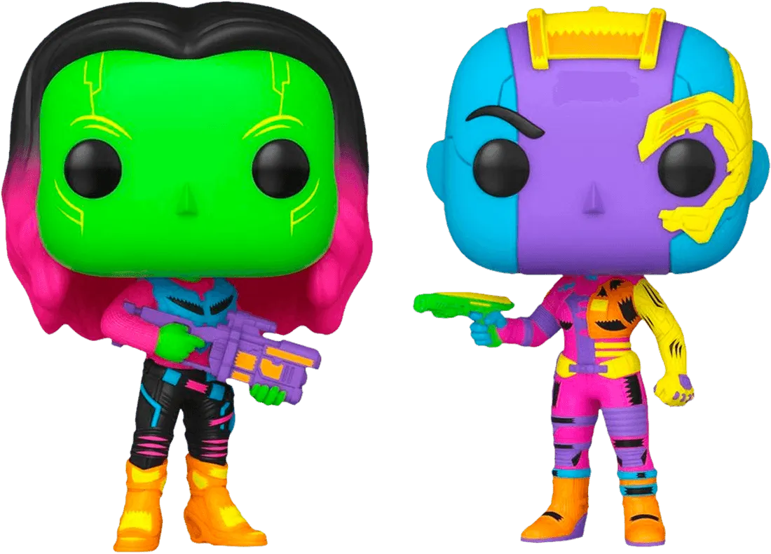 FUN66333 Marvel Comics - Gamora & Nebula Black Light US Exclusive Pop! 2-Pack [RS] - Funko - Titan Pop Culture