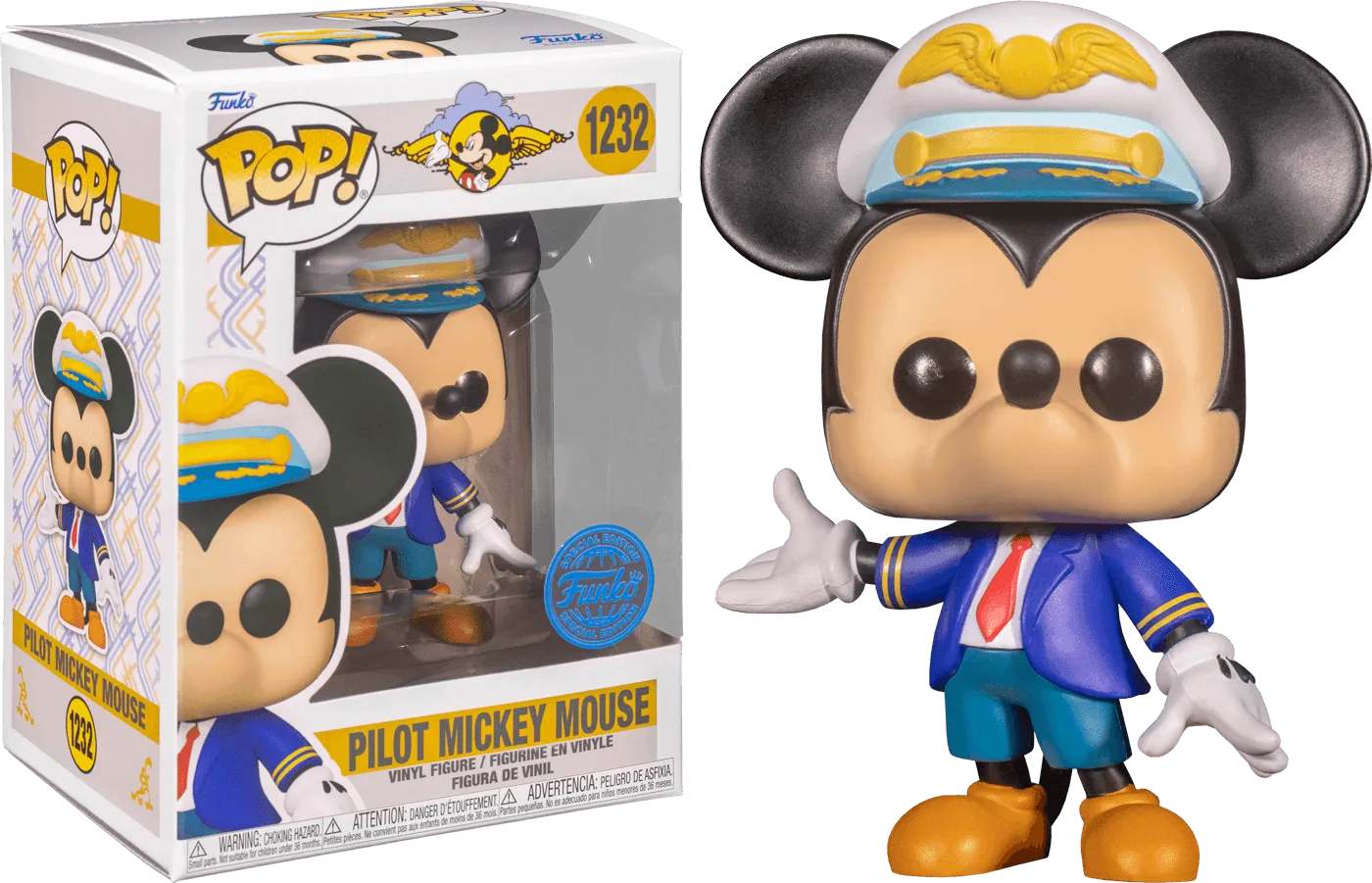 FUN66376 Disney - Pilot Mickey Mouse in Blue Suit D23 US Exclusive Pop! Vinyl [RS] - Funko - Titan Pop Culture