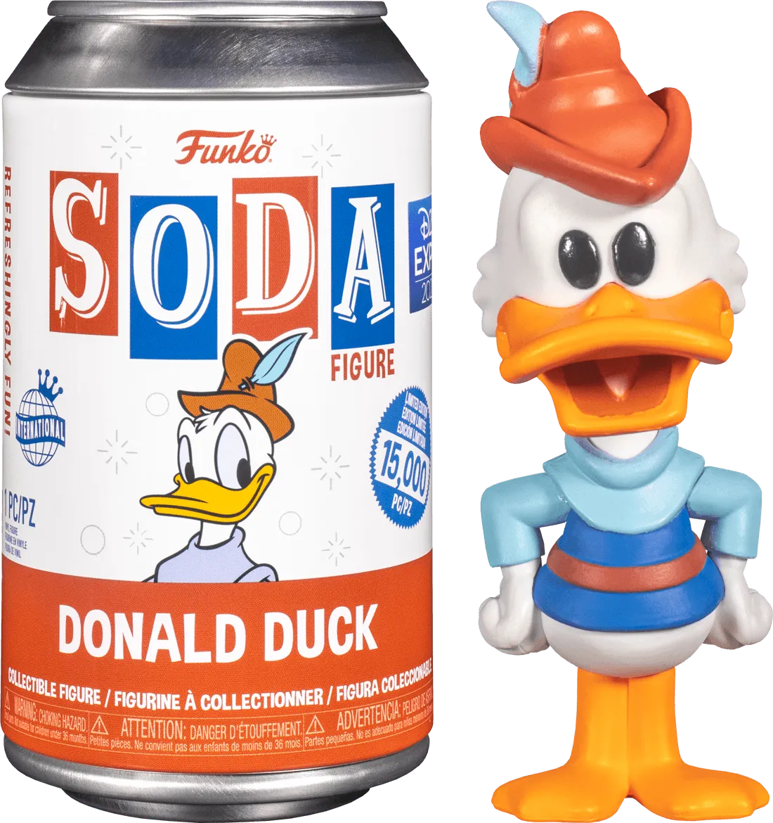 FUN66389 Disney - Donald Duck (with chase) D23 US Exclusive Vinyl Soda [RS] - Funko - Titan Pop Culture