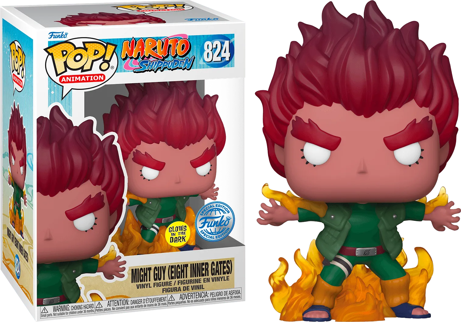 FUN66484 Naruto - Might Guy (Eight Inner Gates) US Exclusive Pop! Vinyl [RS] - Funko - Titan Pop Culture