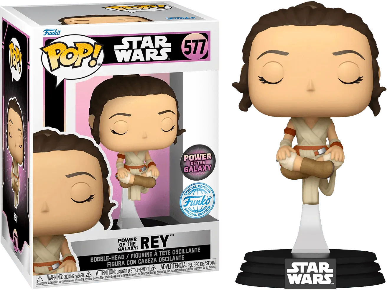 FUN68280 Star Wars - Power of the Galaxy Rey US Exclusive Pop! Vinyl [RS] - Funko - Titan Pop Culture