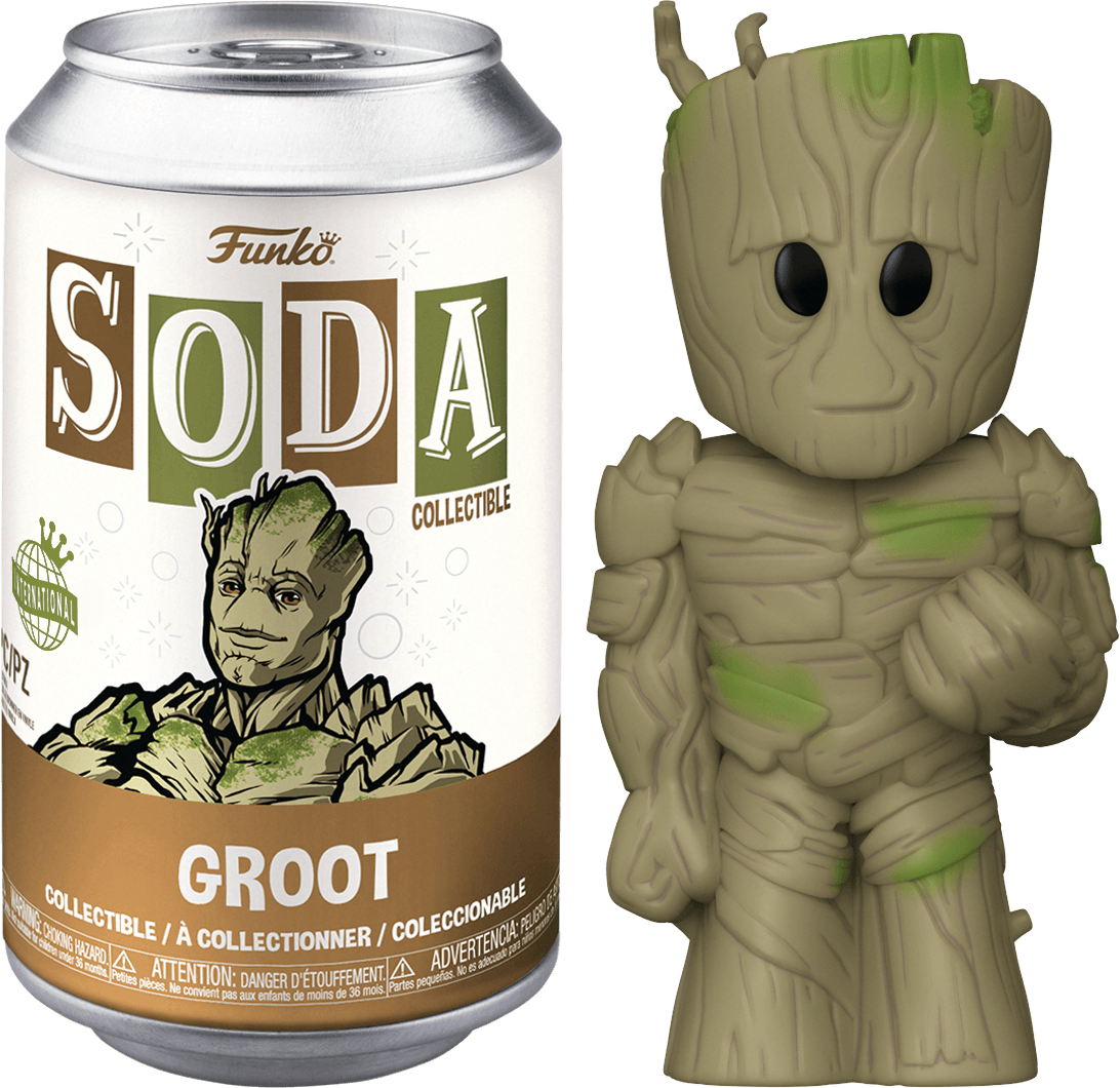 FUN68818 Guardians of the Galaxy 3 - Groot (with chase) Vinyl Soda - Funko - Titan Pop Culture
