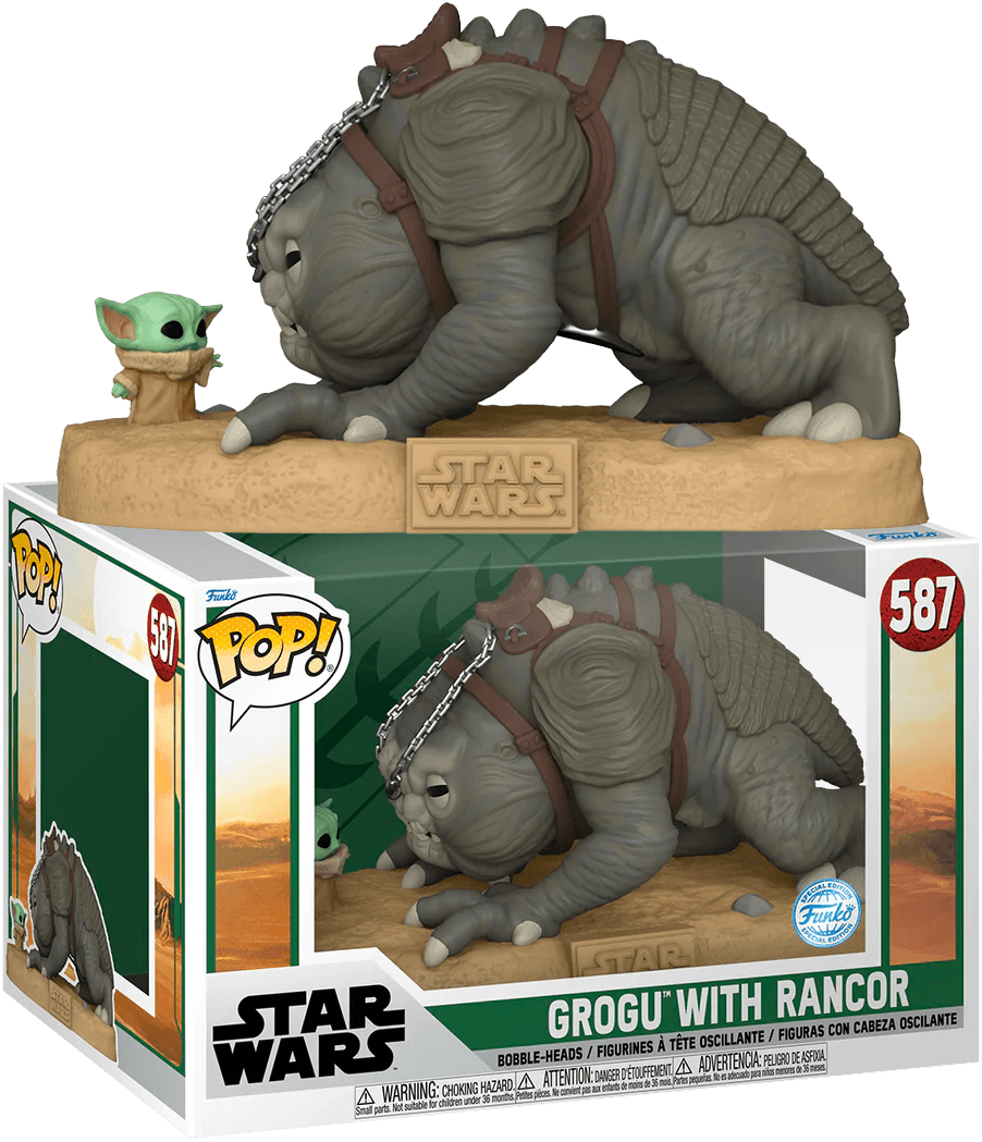 FUN69056 Star Wars: Book of Boba Fett - Rancor with Grogu US Exclusive 10" Pop! Vinyl [RS] - Funko - Titan Pop Culture