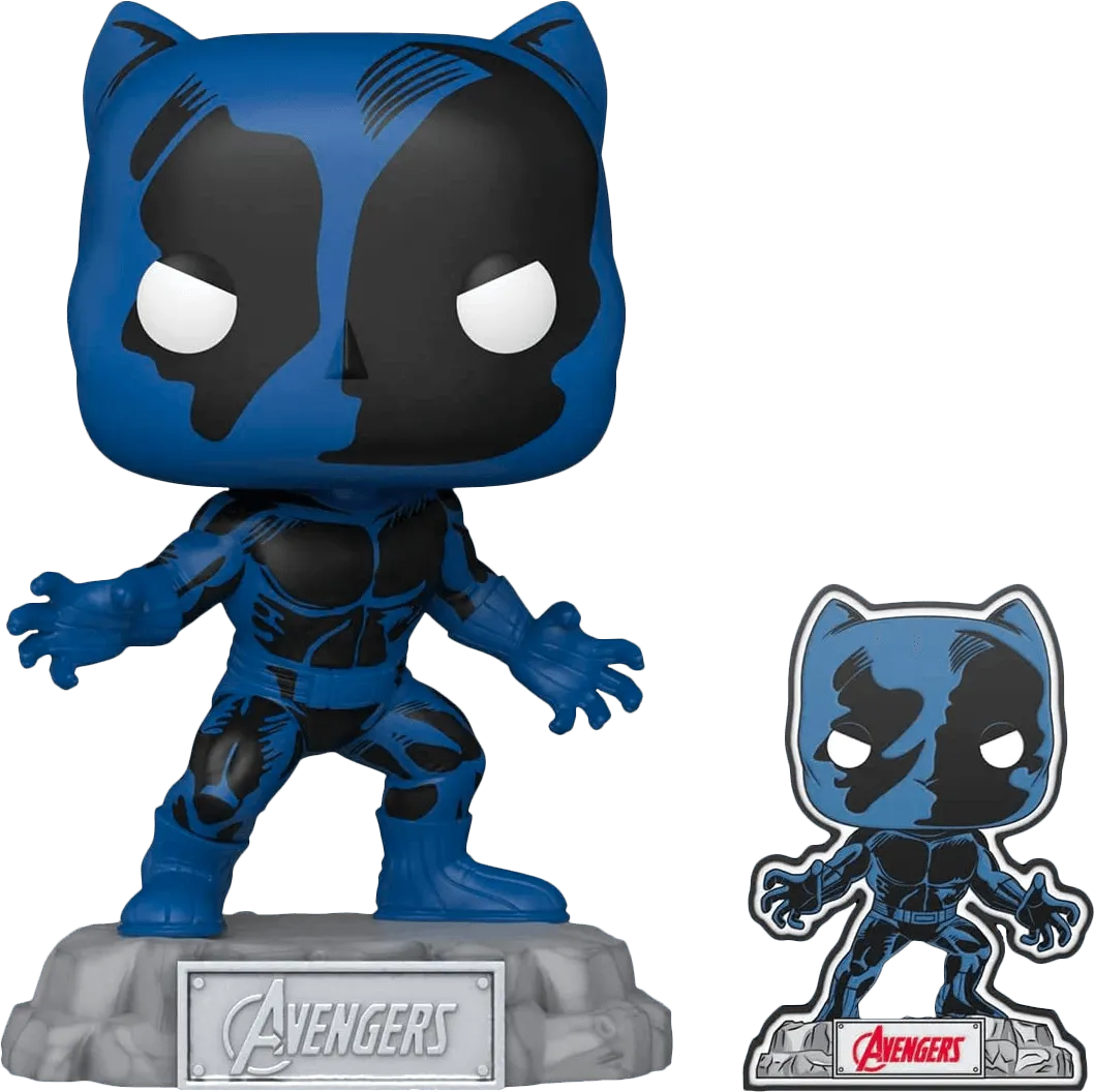 FUN70125 Marvel Comics - Black Panther Avengers 60th US Exclusive Pop! Vinyl with Pin [RS] - Funko - Titan Pop Culture