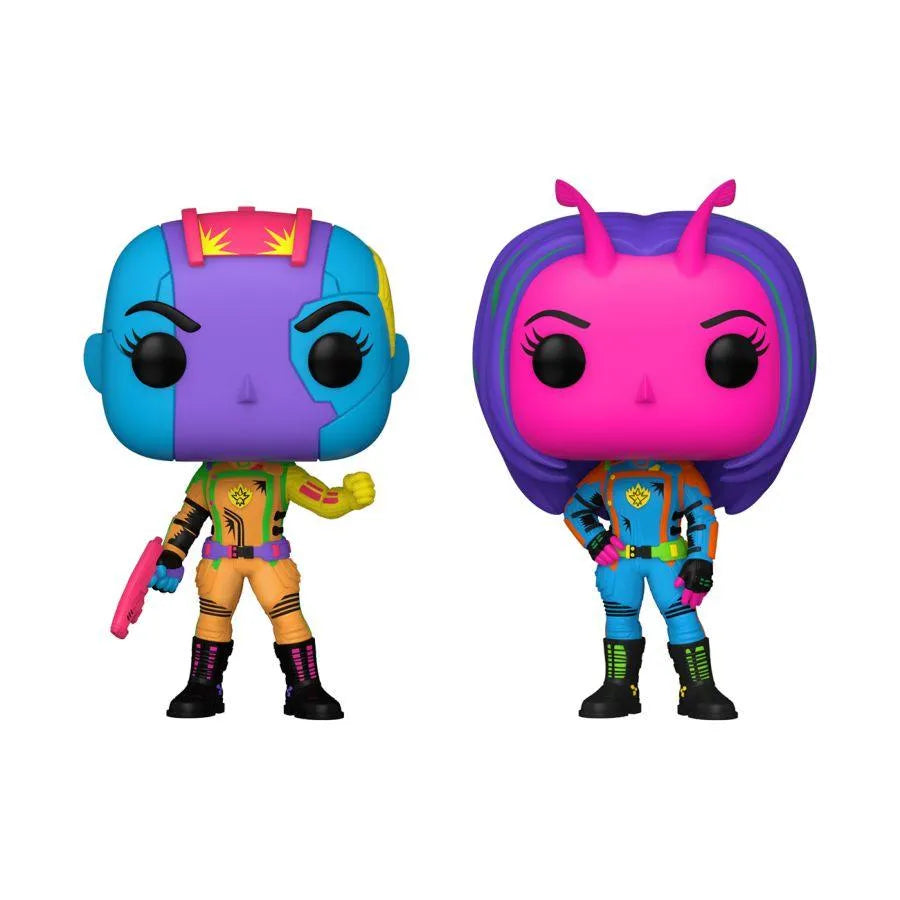 FUN71160 Guardians of the Galaxy: Vol 3 - Nebula & Mantis US Exclusive Blacklight Pop! 2-Pack [RS] - Funko - Titan Pop Culture