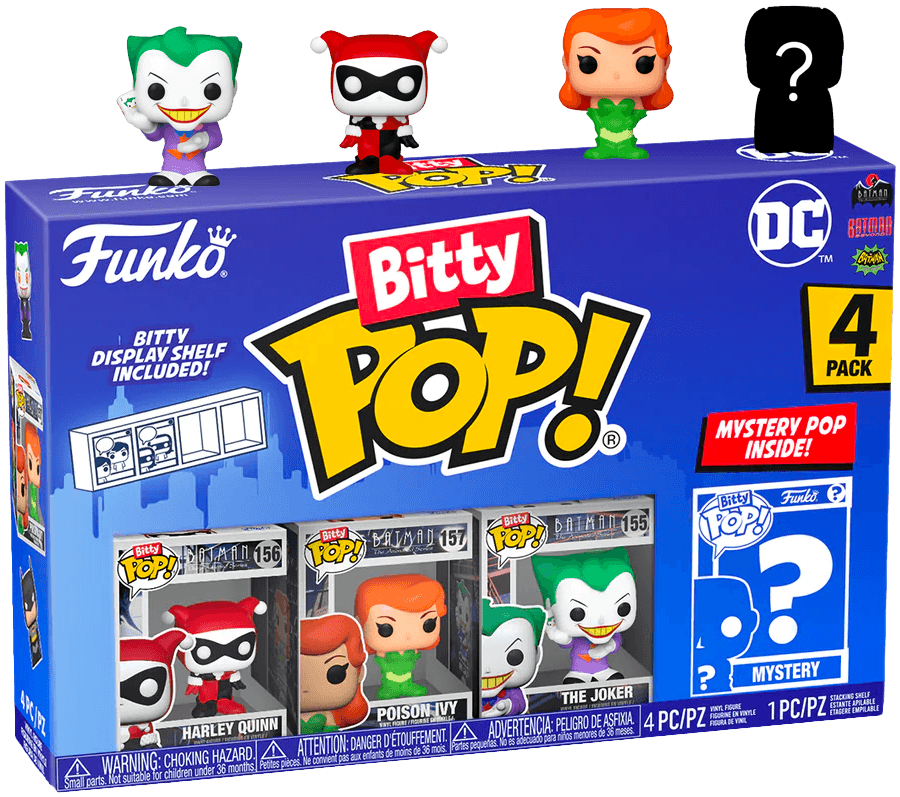 FUN71313 DC Comics - Harley Quinn Bitty Pop! 4-Pack - Funko - Titan Pop Culture
