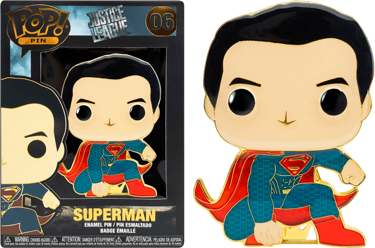 FUNDCCPP0006 Superman - Superman 4" Pop! Enamel Pin - Funko - Titan Pop Culture