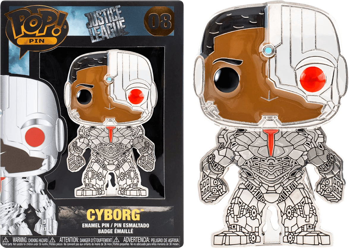 FUNDCCPP0008 Cyborg - Cyborg 4" Pop! Enamel Pin - Funko - Titan Pop Culture