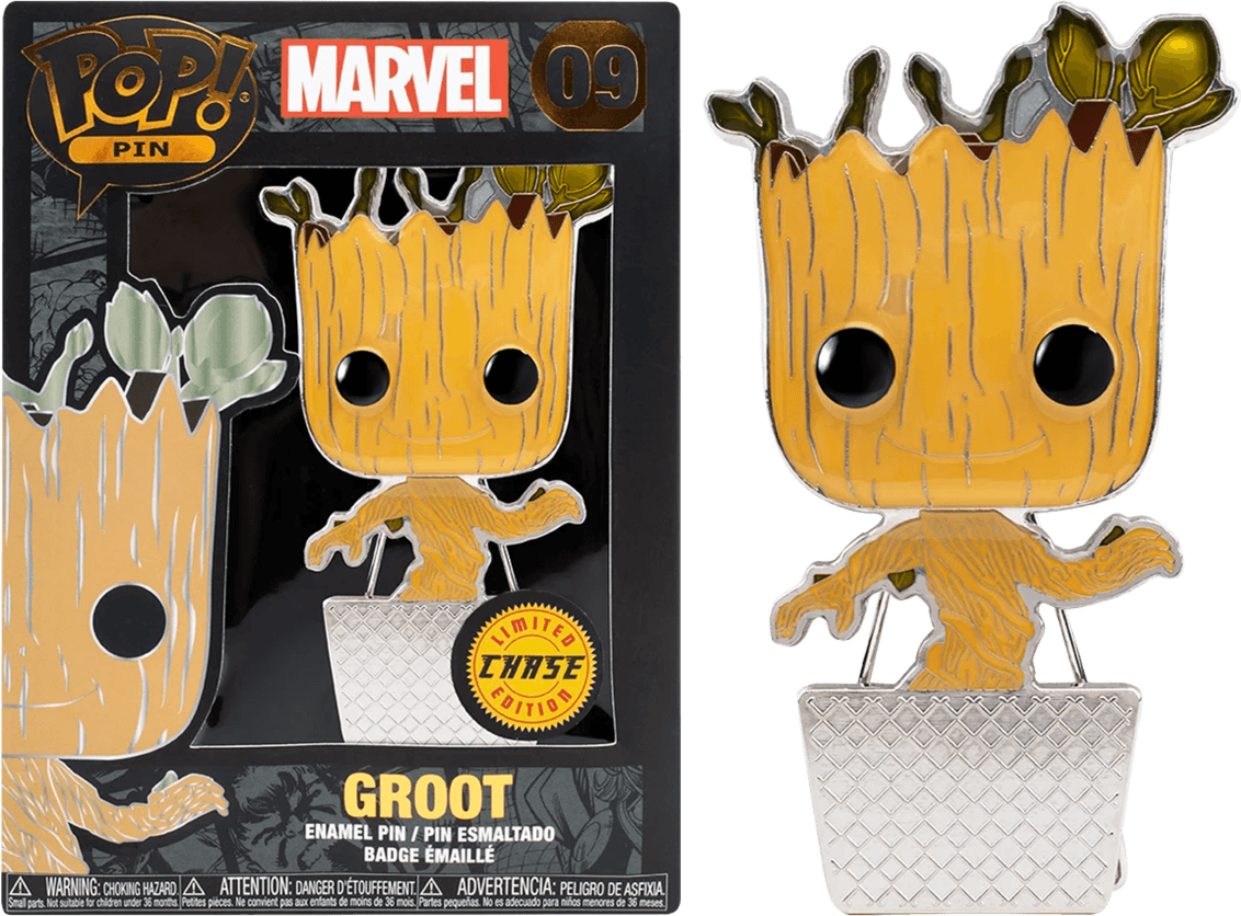 FUNMVPP0013 Guardians of the Galaxy: Vol. 2 - Baby Groot (with chase) 4" Pop! Enamel Pin - Funko - Titan Pop Culture