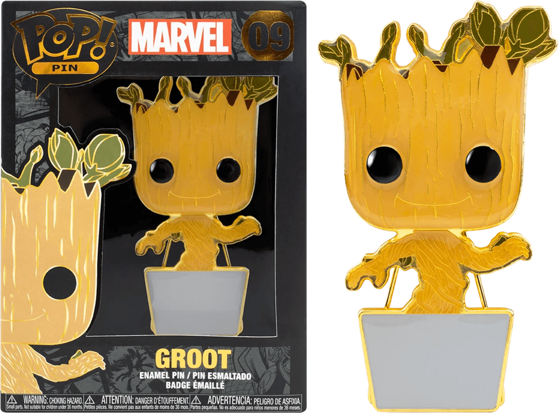 FUNMVPP0013 Guardians of the Galaxy: Vol. 2 - Baby Groot (with chase) 4" Pop! Enamel Pin - Funko - Titan Pop Culture