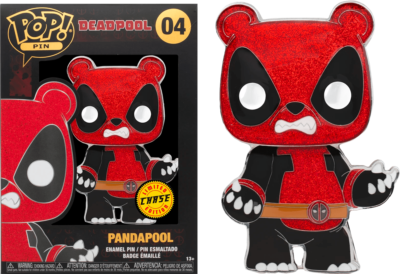 FUNMVPP0019 Deadpool - Pandapool (with chase) 4" Pop! Enamel Pin - Funko - Titan Pop Culture