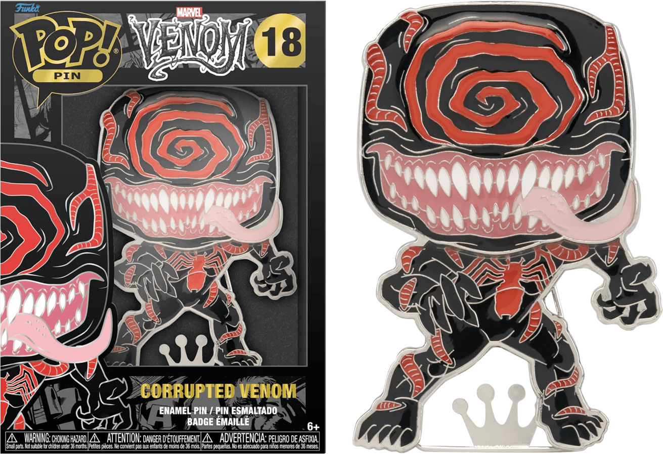 FUNMVPP0038 Venom - Venom Corrupted (with chase) 4" Pop! Enamel Pin - Funko - Titan Pop Culture