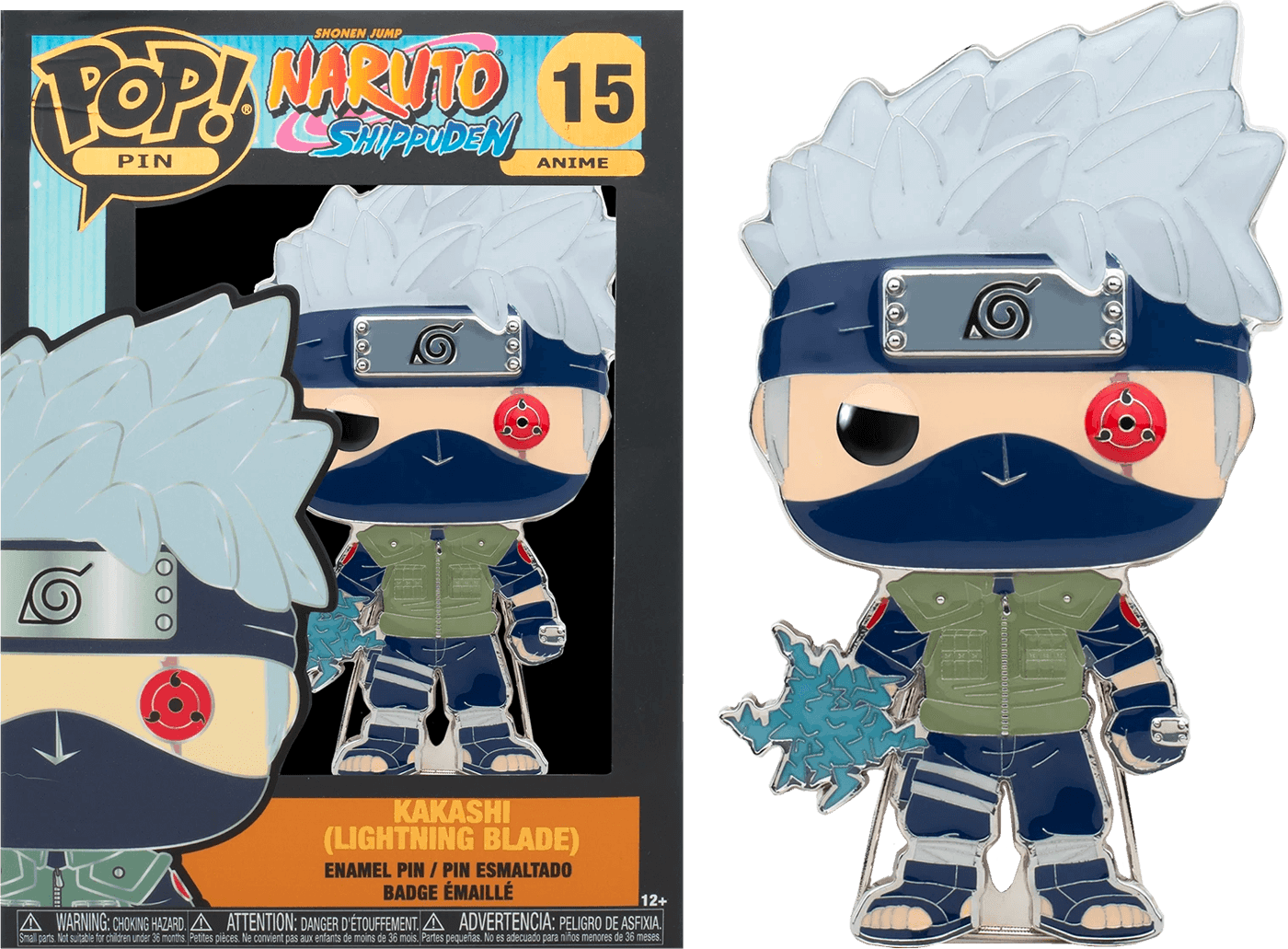 FUNNRPP0001 Naruto: Shippuden - Kakashi Lightning Blds 4" Pop! Enamel Pin - Funko - Titan Pop Culture