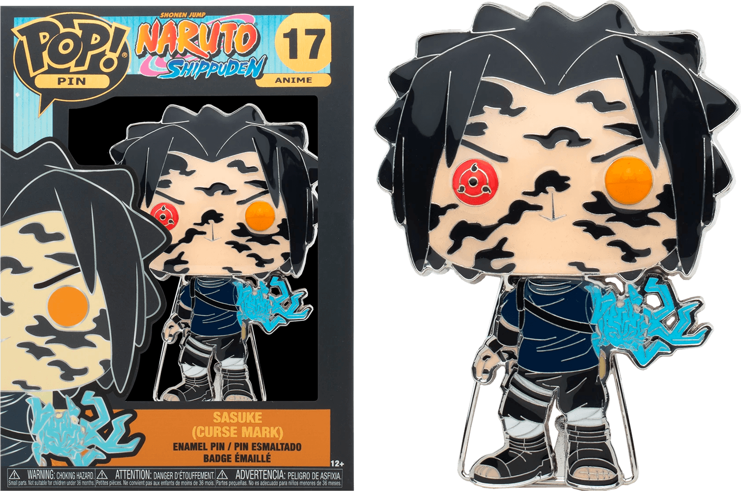 FUNNRPP0003 Naruto: Shippuden - Sasuke Curse Mark 4" Pop! Enamel Pin - Funko - Titan Pop Culture